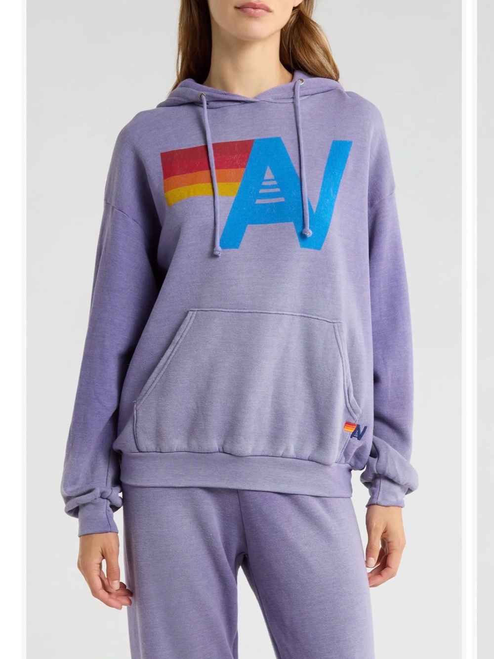 Aviator Nation Logo Relaxed Fit Graphic Hoodie NWOT